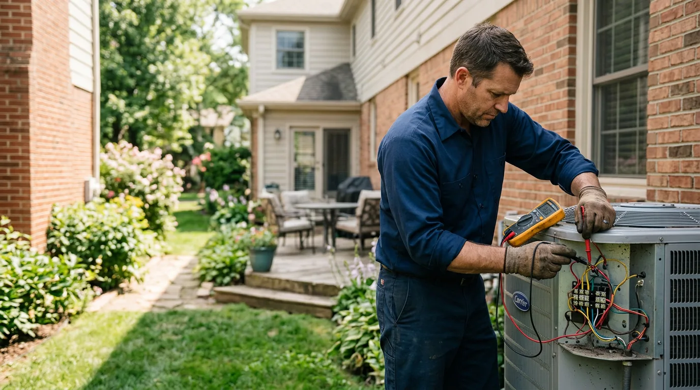 HVAC technician working near Mclean, NY